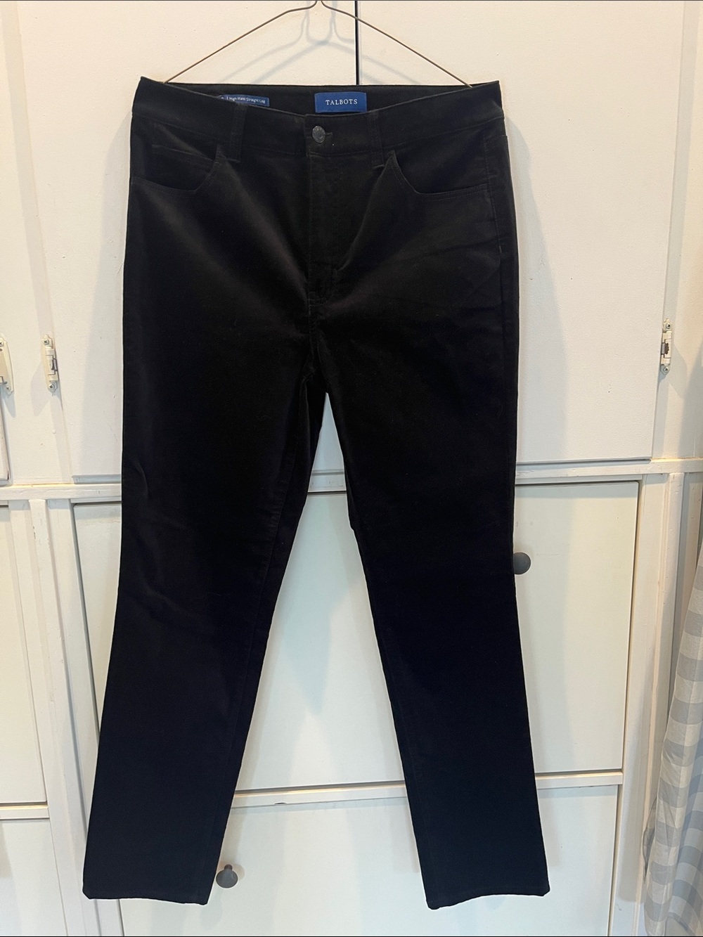 Talbots Black Velveteen Pant sz 8